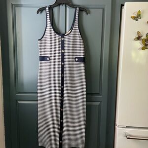 Michael Kors gingham plaid stretch tank dress.